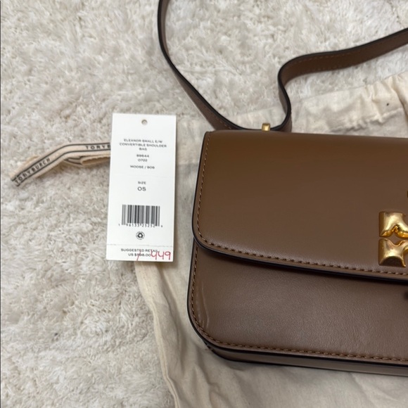 NWT 🎀Tory Burch Brown Leather Eleanor Shoulder Bag - Picture 12 of 15